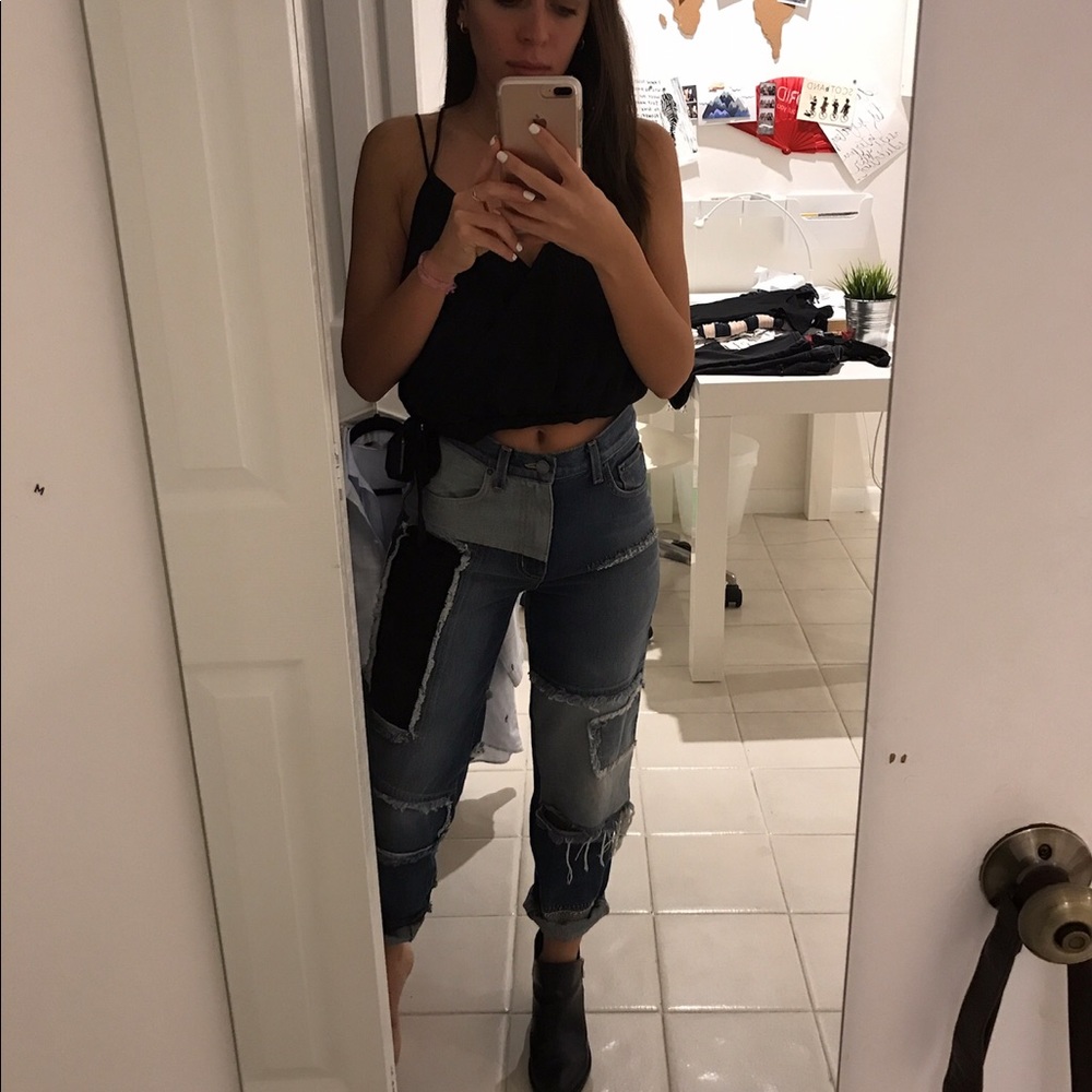 CARMAR Patched Jeans